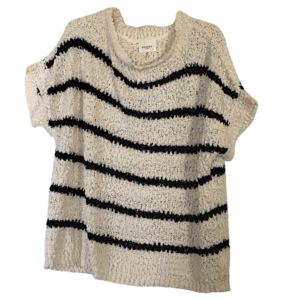 ANDREE BY UNIT•Striped Popcorn Design Top